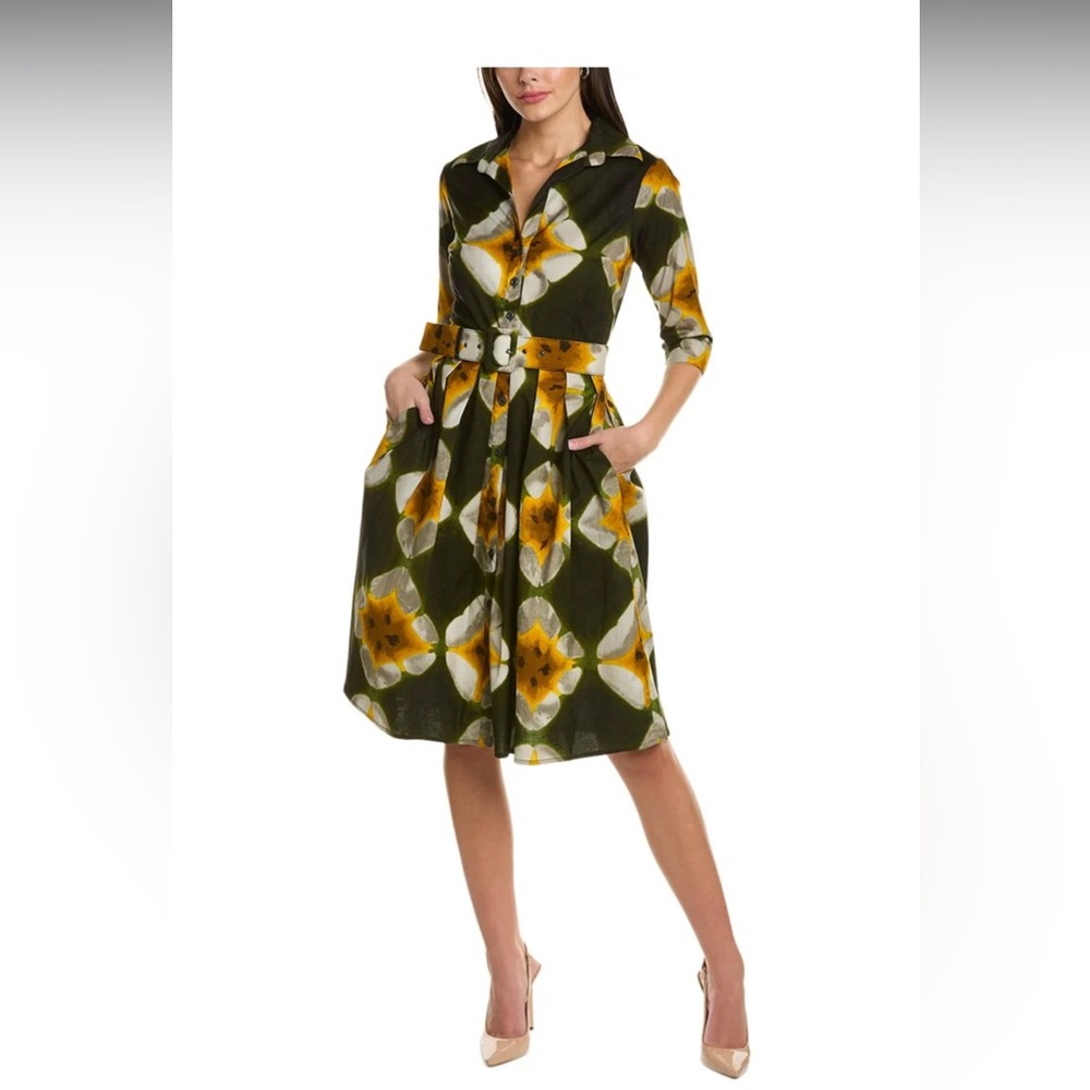 NWOT Samantha Sung Audrey A line Women’s Midi Shirtdress Size 4